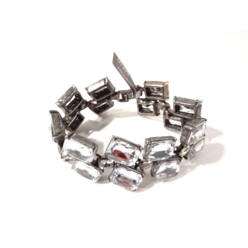 Banana Republic Women's Deco Rectangle Two row Bracelet NWT 48.00